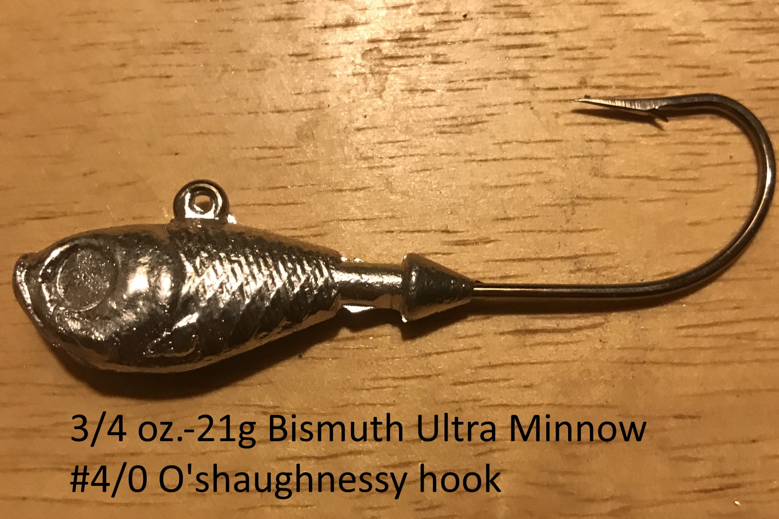 3/4oz ultra minnow jig 10 jig heads 3/0 mustad hooks 32786 