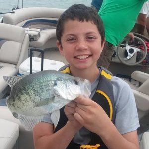 White crappie caught on Glasswater Angling lead free Jester Jigs