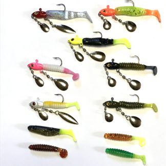 Our lead free General Mayhem crappie dueller kit for crappie fishing with non lead under spin jigs