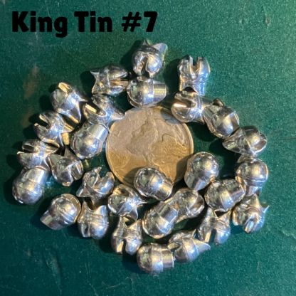 Glasswater Angling Lead Free King Tin size 7 removable split shot .85g approx. 1/32 oz. w text