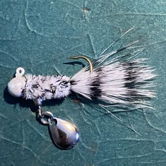 Jester Jig lead free spin belly salt and pepper 1/16th oz