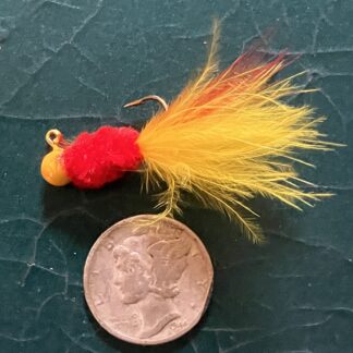 lasswater Angling Lead Free Fishing 1/32nd ounce Mustard and Ketchup Jester Jig