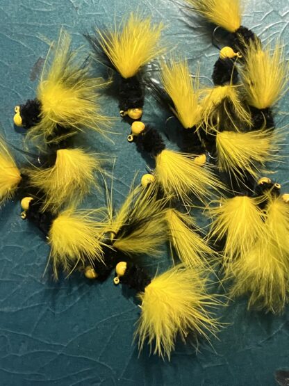 lasswater Angling Lead Free Fishing 1/32nd ounce Yellow Hornet Jester Jigs