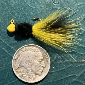 Glasswater Angling Lead Free Fishing 1/32nd ounce Yellow Hornet Jester Jig